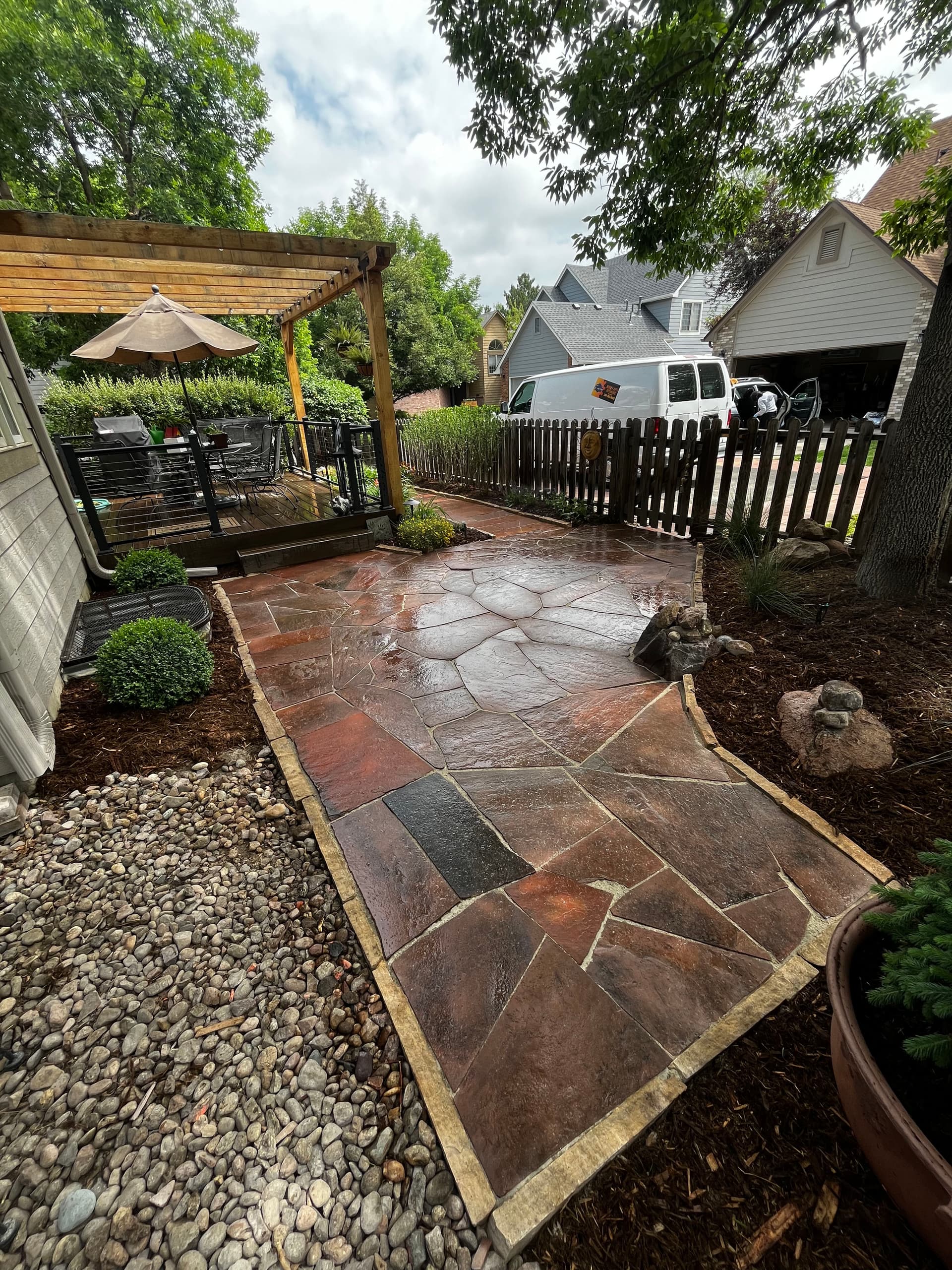 Flagstone Patio Extension and Walkway Build in Boulder